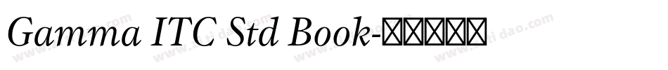 Gamma ITC Std Book字体转换